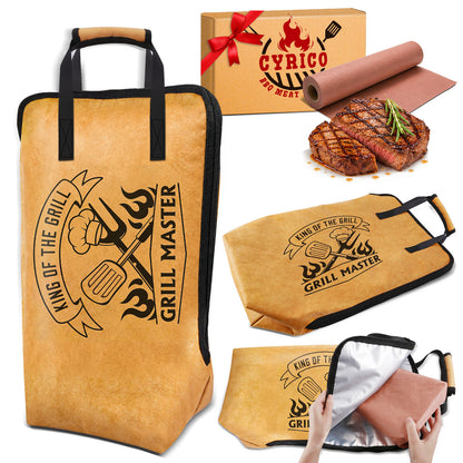 BBQ Blanket for Resting Meat, Grill Bag for Brisket, Heat Resistant Smoker Accessories, Insulated Meat Resting Bag for BBQ