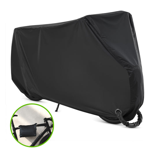 Fatato Bike Cover, 190D Polyester Bike Cover Waterproof Outdoor with Storage Bag for Mountain Road Bike/Ebik, Black XL Size for 1 Bike