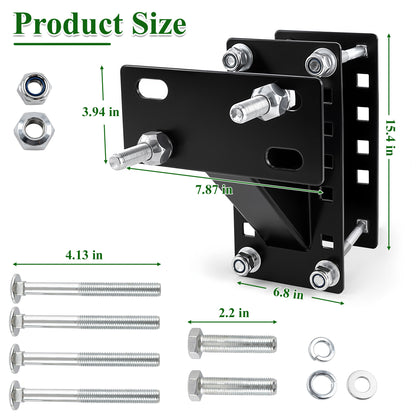 Fatato Spare Tire Mount for Utility Boat Trailer, Spare Tire Carrier Bracket Fits 4 & 5 & 6 Lugs Trailer Wheels on 4", 4.5", 4.75", 5" and 5.5" Bolt Patterns, Heavy Duty Holder up to 150 lbs