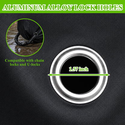 Fatato Bike Cover, 190D Polyester Bike Cover Waterproof Outdoor with Storage Bag for Mountain Road Bike/Ebik, Black XL Size for 1 Bike