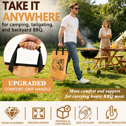 BBQ Blanket for Resting Meat, Grill Bag for Brisket, Heat Resistant Smoker Accessories, Insulated Meat Resting Bag for BBQ