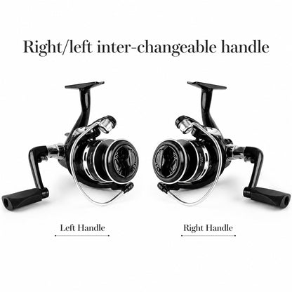Fatato Spinning Fishing Reels, Lightweight Ultra Smooth, Aluminum Magnesium Alloy, 5.2:1 Gear Ratio, 2+1BB, Interchangeable Handle, Freshwater & Saltwater Use