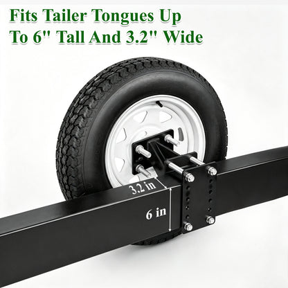 Fatato Spare Tire Mount for Utility Boat Trailer, Spare Tire Carrier Bracket Fits 4 & 5 & 6 Lugs Trailer Wheels on 4", 4.5", 4.75", 5" and 5.5" Bolt Patterns, Heavy Duty Holder up to 150 lbs
