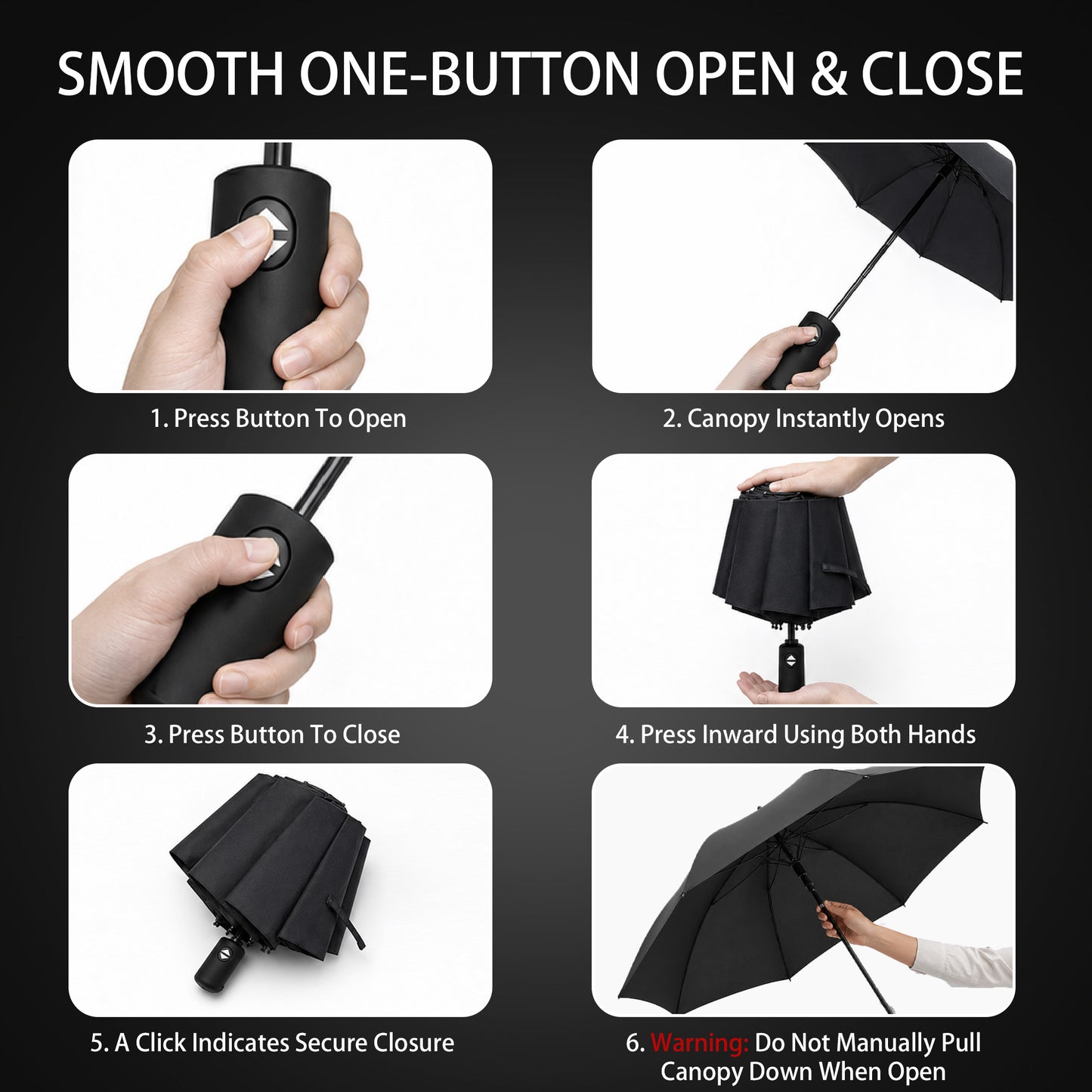 Fatato Travel Umbrella, 2 Pack 11.8 Inch Compact Windproof Automatic Open/Close Folding Umbrella with 8 Fiberglass Ribs, Lightweight Portable Umbrella for Backpack & Car